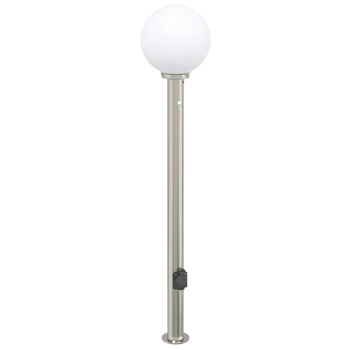 Stâlpi iluminatori cu senzor și priză, 3 buc., 120 cm, oțel inoxidabil, IP44 - WALTI WALTI