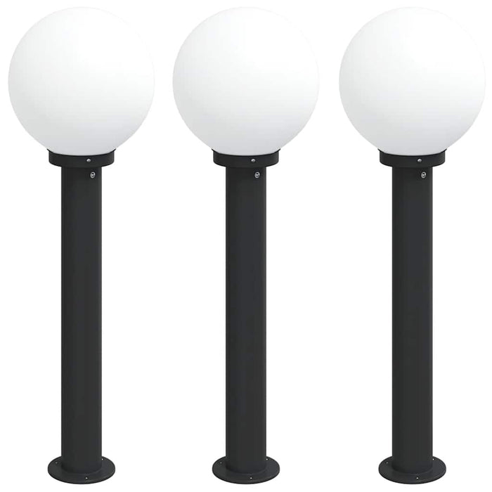 Stâlpi iluminatori 3 buc 80 cm Negru IP44 - WALTI WALTI