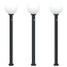 Stâlpi iluminatori cu senzor, 3 buc., 120 cm, negru, IP44 - WALTI WALTI