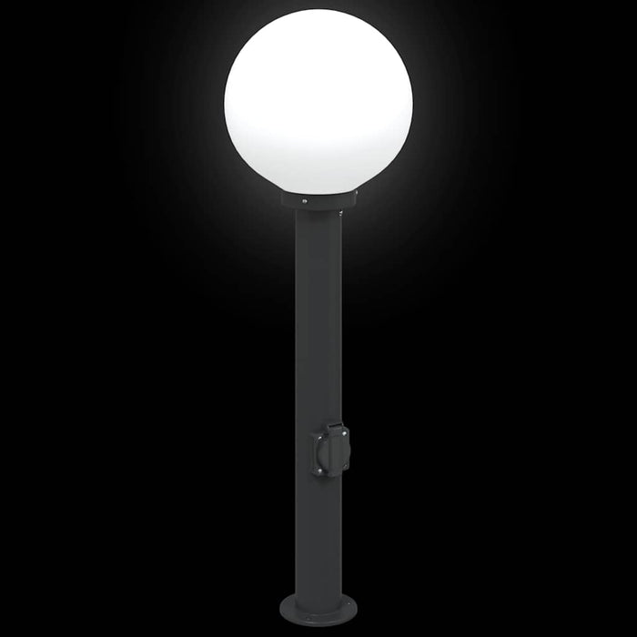 Stâlp luminos cu priză 80 cm negru IP44 - WALTI WALTI