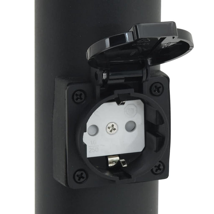 Stâlp luminos cu priză 80 cm negru IP44 - WALTI WALTI