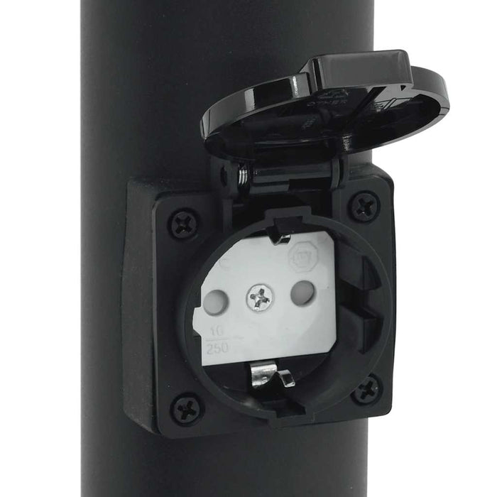 Stâlp luminos cu priză 120 cm negru IP44 - WALTI WALTI