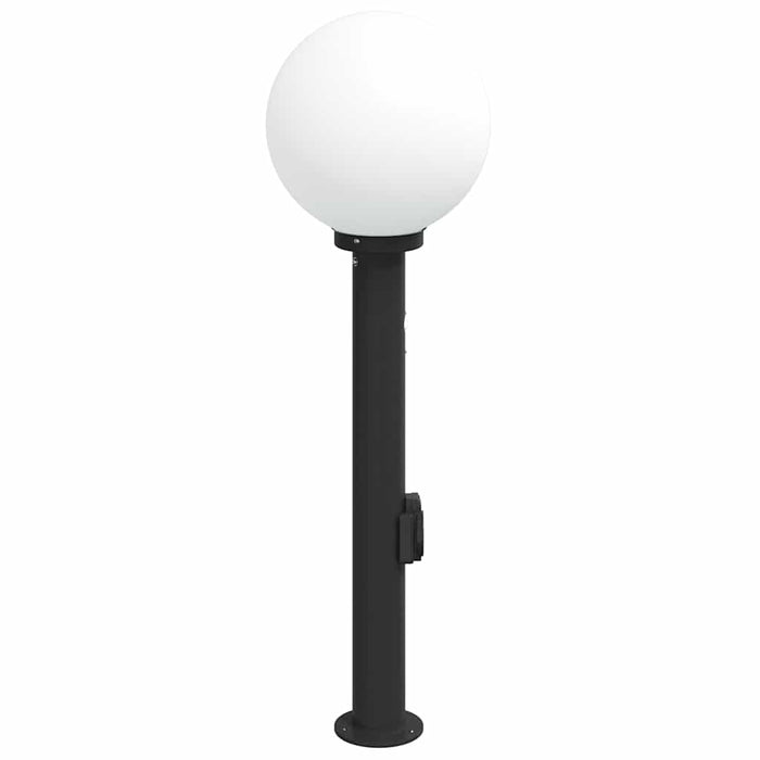 Stâlp luminos cu senzor și priză 80 cm negru IP44 - WALTI WALTI