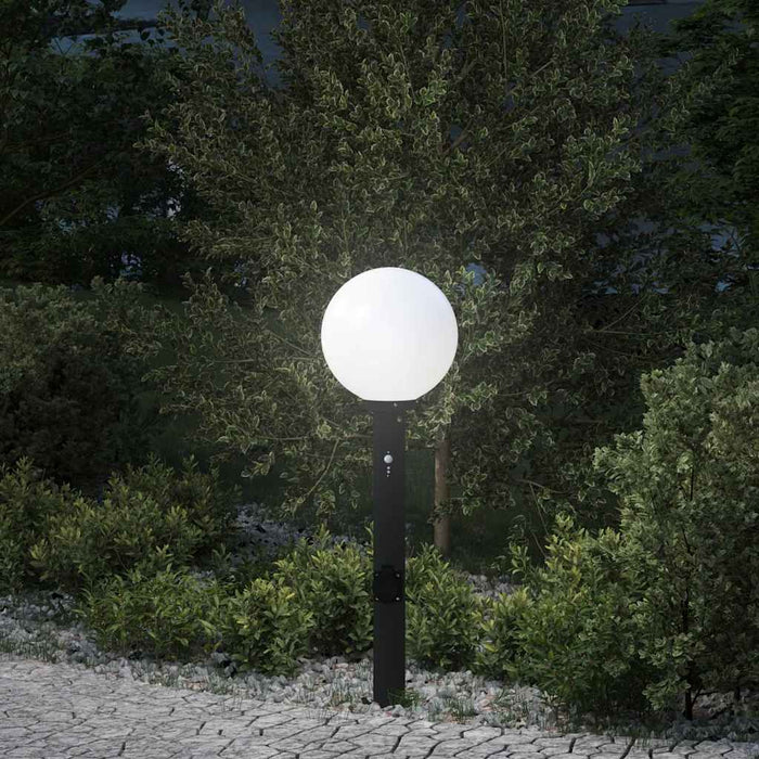 Stâlp luminos cu senzor și priză 80 cm negru IP44 - WALTI WALTI