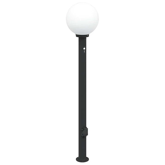 Stâlp luminos cu senzor și priză 120 cm negru IP44 - WALTI WALTI