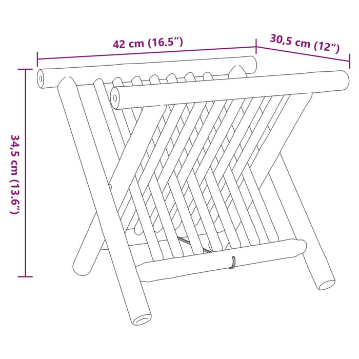 Suport pentru reviste, 42x30,5x34,5 cm, bambus - WALTI WALTI