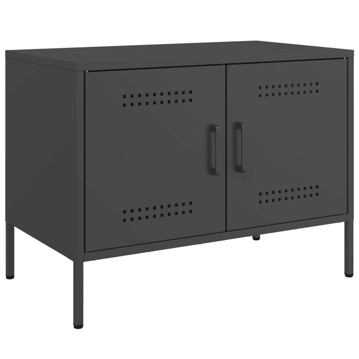 Dulapuri TV, 2 buc., negru, 68x39x50,5 cm, oțel WALTI