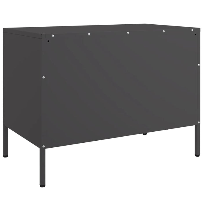 Dulapuri TV, 2 buc., negru, 68x39x50,5 cm, oțel WALTI