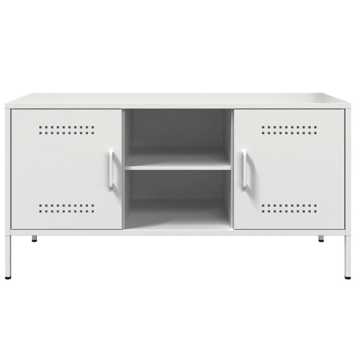 Dulap TV, alb, 100,5x39x50,5 cm, oțel - WALTI WALTI