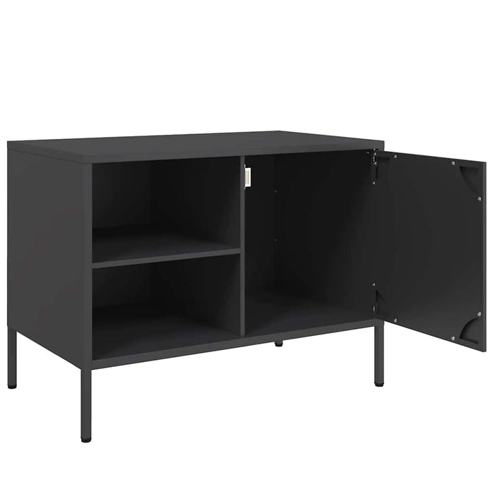 Dulap TV, negru, 68x39x50,5 cm, oțel - WALTI WALTI