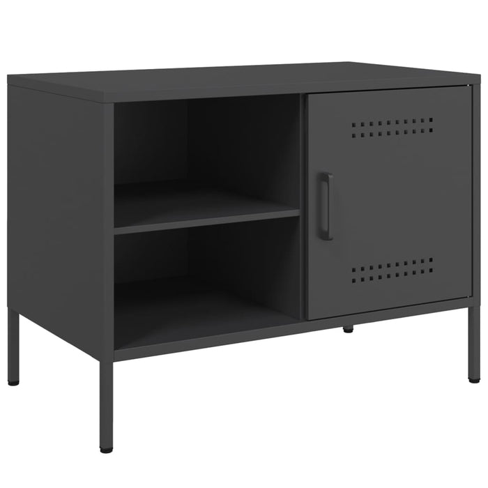Dulapuri TV, 2 buc., negru, 68x39x50,5 cm, oțel WALTI