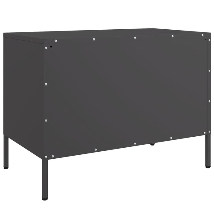 Dulapuri TV, 2 buc., negru, 68x39x50,5 cm, oțel WALTI