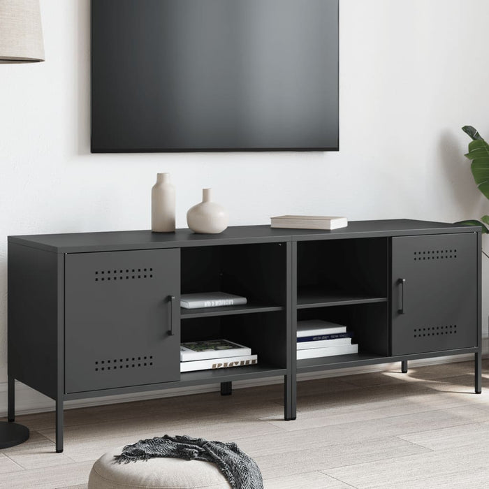 Dulapuri TV, 2 buc., negru, 68x39x50,5 cm, oțel WALTI