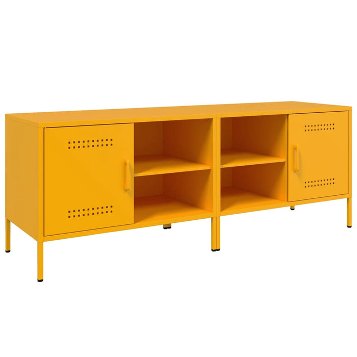 Comodă TV, 2 buc., galben muștar, 68x39x50,5 cm, oțel WALTI