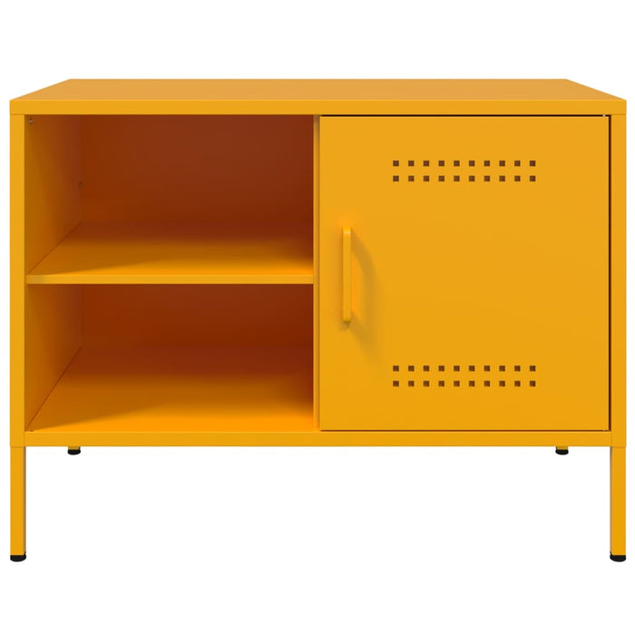Comodă TV, 2 buc., galben muștar, 68x39x50,5 cm, oțel WALTI