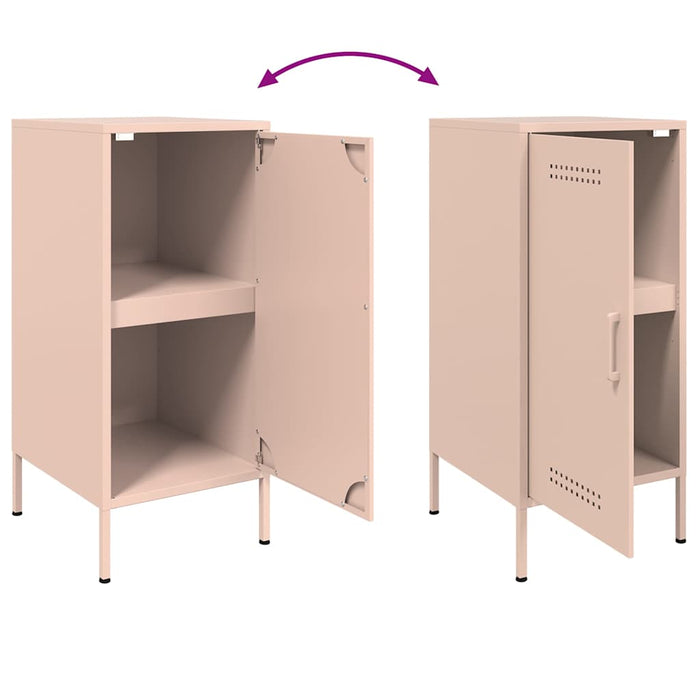 Dulapuri, 2 buc., roz, 36x39x79 cm, oțel WALTI
