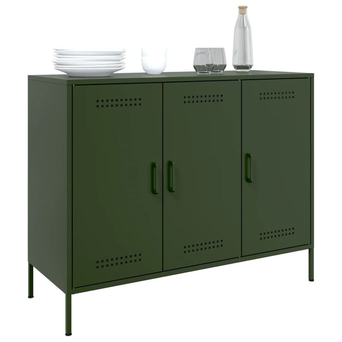 Dulap, verde măsliniu, 100,5x39x79 cm, oțel WALTI