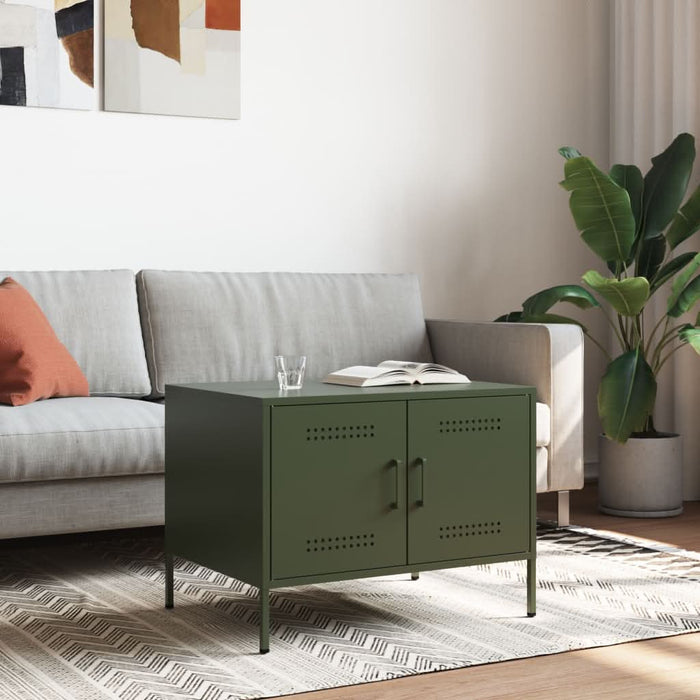 Măsuță cafea verde măsliniu 68x50x50,5 cm oțel laminat la rece - WALTI WALTI