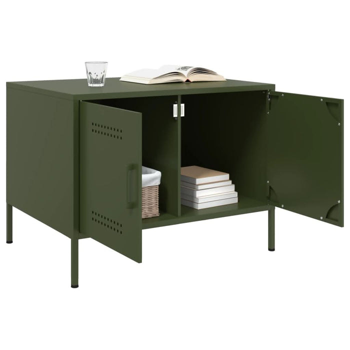Măsuță cafea verde măsliniu 68x50x50,5 cm oțel laminat la rece - WALTI WALTI