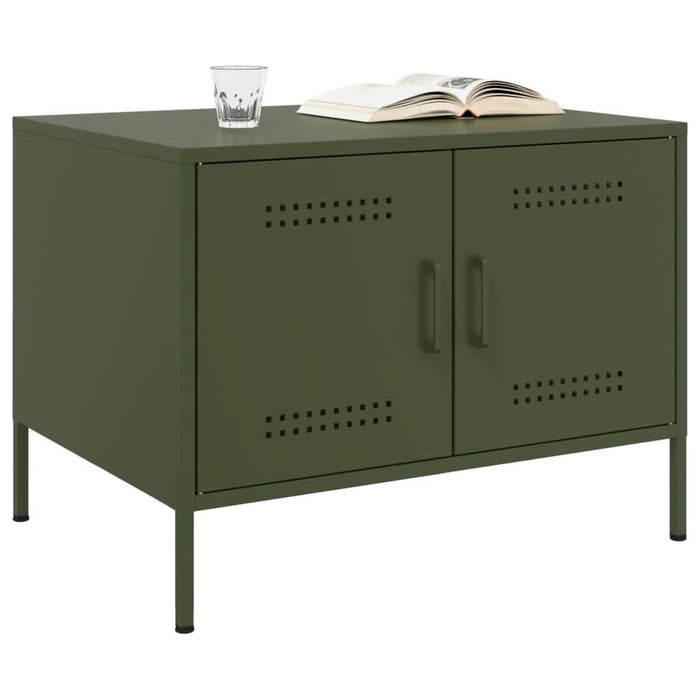 Măsuță cafea verde măsliniu 68x50x50,5 cm oțel laminat la rece - WALTI WALTI