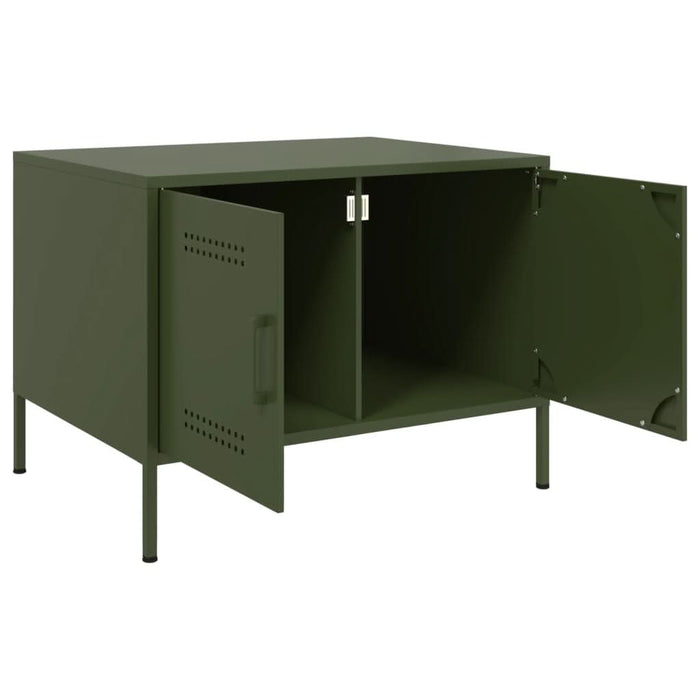 Măsuță cafea verde măsliniu 68x50x50,5 cm oțel laminat la rece - WALTI WALTI