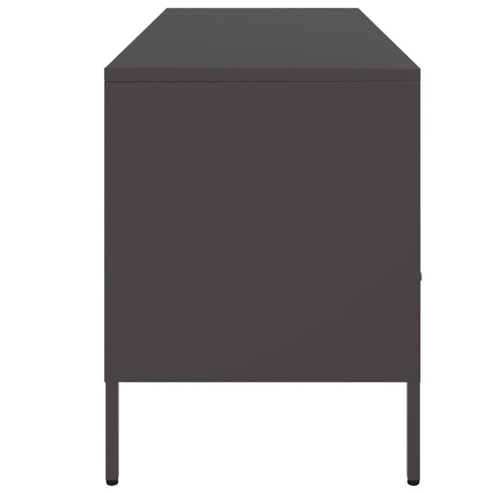 Dulap TV, negru, 100,5x39x50,5 cm, oțel laminat la rece - WALTI WALTI