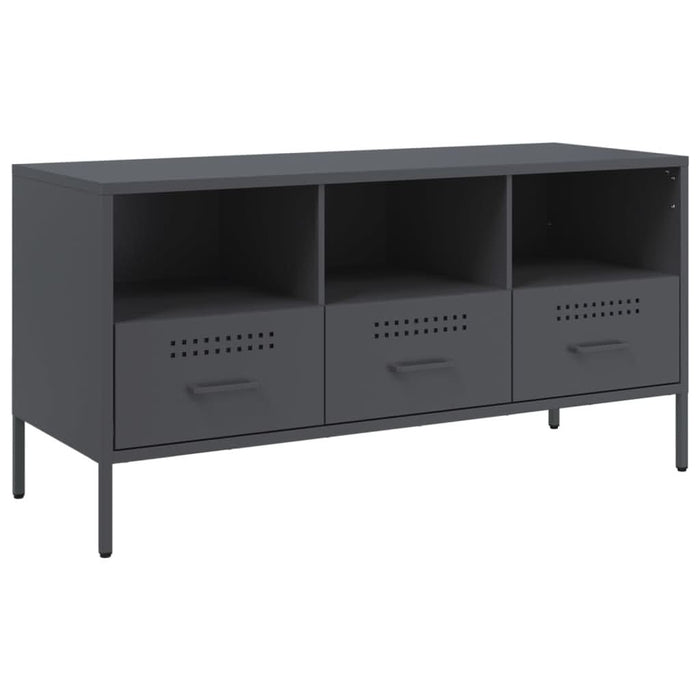 Dulap TV, antracit, 100,5x39x50,5 cm, oțel laminat la rece - WALTI WALTI