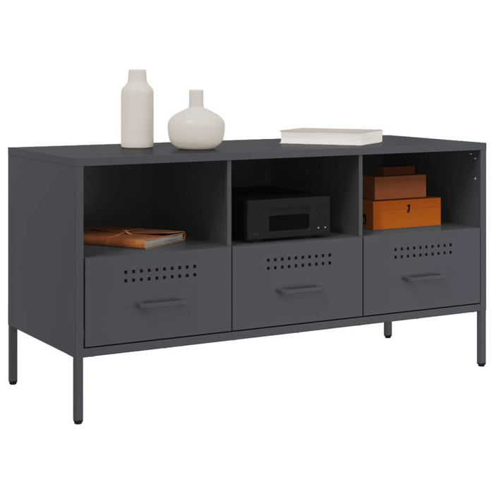 Dulap TV, antracit, 100,5x39x50,5 cm, oțel laminat la rece - WALTI WALTI