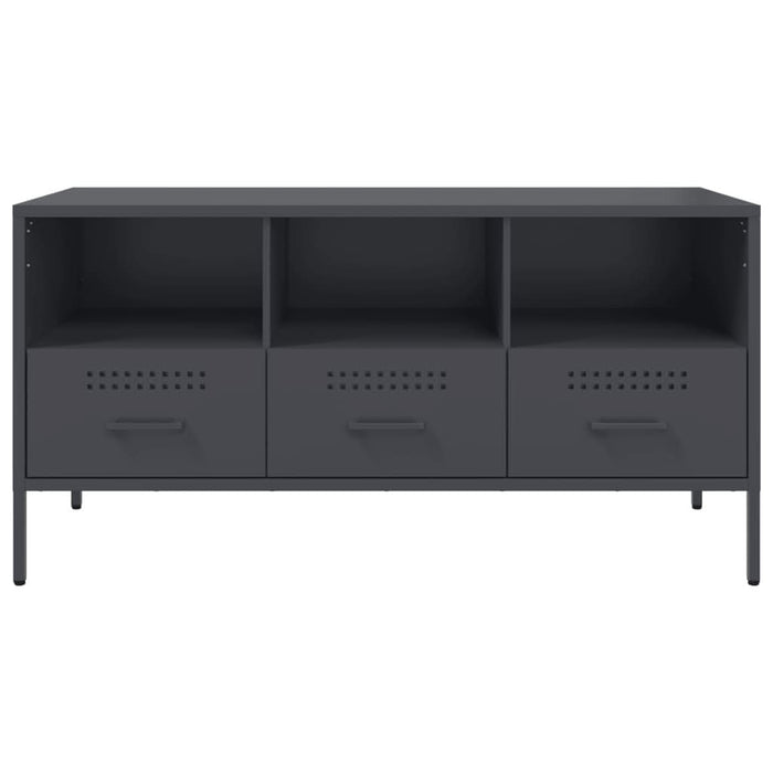Dulap TV, antracit, 100,5x39x50,5 cm, oțel laminat la rece - WALTI WALTI