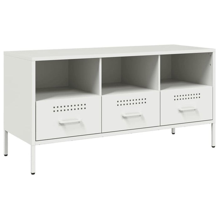 Dulap TV, alb, 100,5x39x50,5 cm, oțel laminat la rece - WALTI WALTI