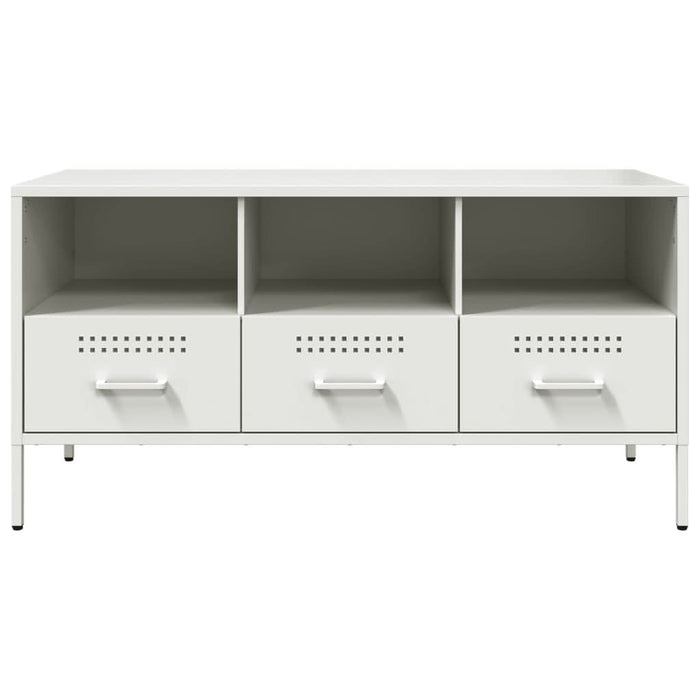Dulap TV, alb, 100,5x39x50,5 cm, oțel laminat la rece - WALTI WALTI