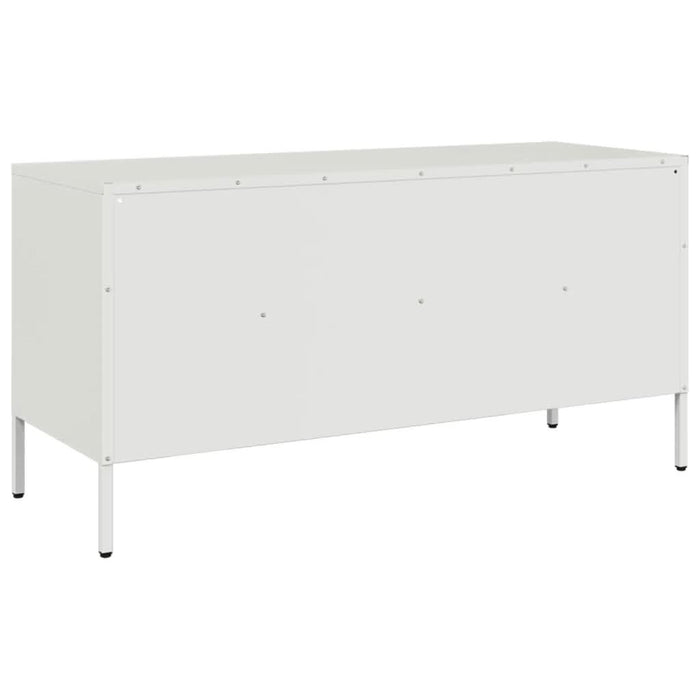 Dulap TV, alb, 100,5x39x50,5 cm, oțel laminat la rece - WALTI WALTI