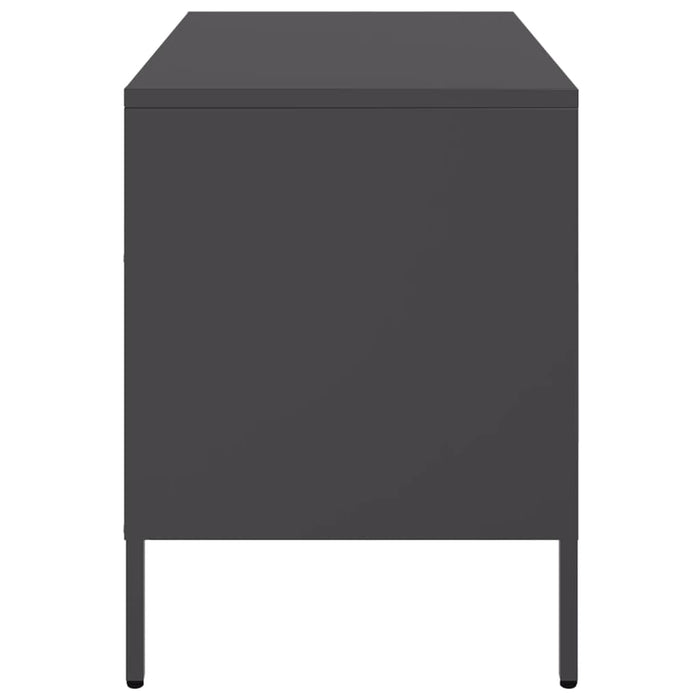Dulap TV, negru, 68x39x50,5 cm, oțel WALTI