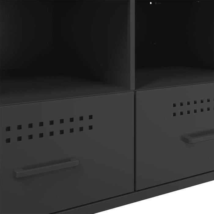 Dulap TV, negru, 68x39x50,5 cm, oțel WALTI
