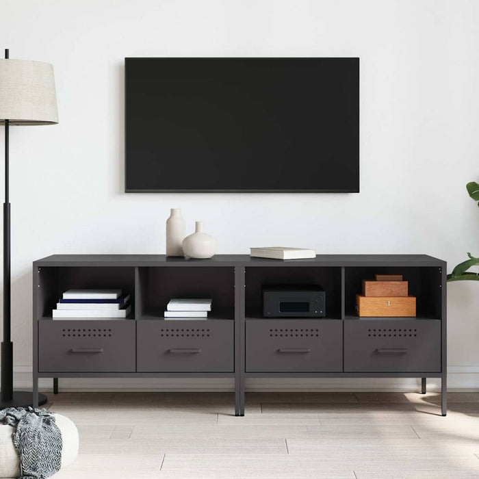 Dulapuri TV, 2 buc., negru, 68x39x50,5 cm, oțel - WALTI WALTI