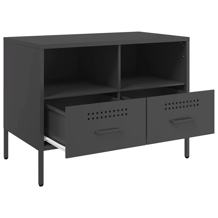Dulapuri TV, 2 buc., negru, 68x39x50,5 cm, oțel - WALTI WALTI