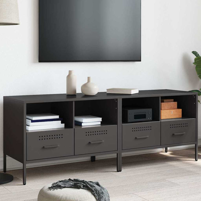 Dulapuri TV, 2 buc., negru, 68x39x50,5 cm, oțel - WALTI WALTI