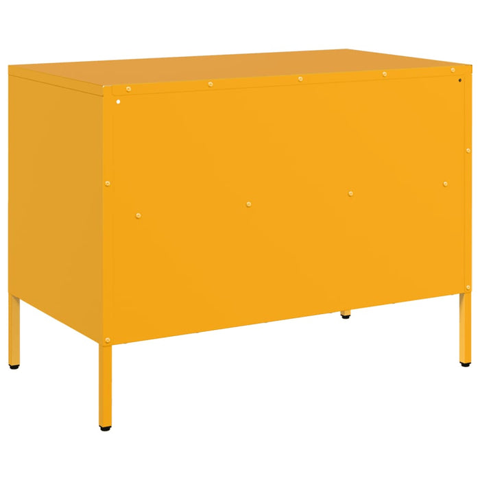 Comodă TV, 2 buc., galben muștar, 68x39x50,5 cm, oțel - WALTI WALTI