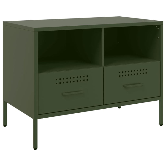 Dulap TV, verde măsliniu, 68x39x50,5 cm, oțel WALTI