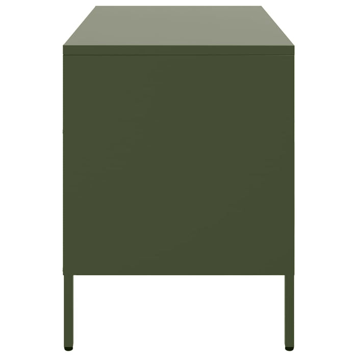 Dulap TV, verde măsliniu, 68x39x50,5 cm, oțel WALTI