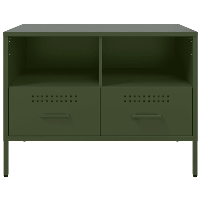 Dulapuri TV, 2 buc., verde măsliniu, 68x39x50,5 cm, oțel WALTI
