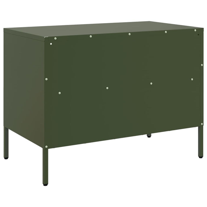 Dulapuri TV, 2 buc., verde măsliniu, 68x39x50,5 cm, oțel WALTI