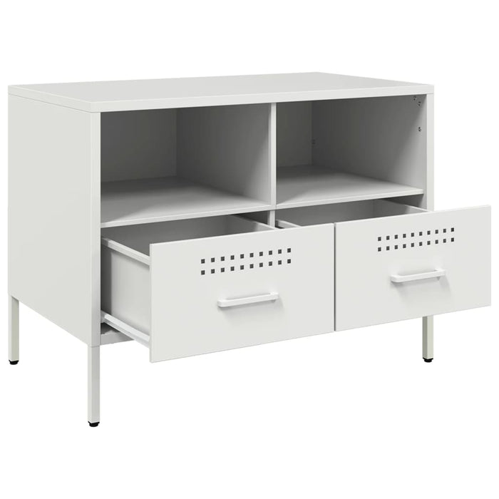Dulapuri TV, 2 buc., alb, 68x39x50,5 cm, oțel WALTI