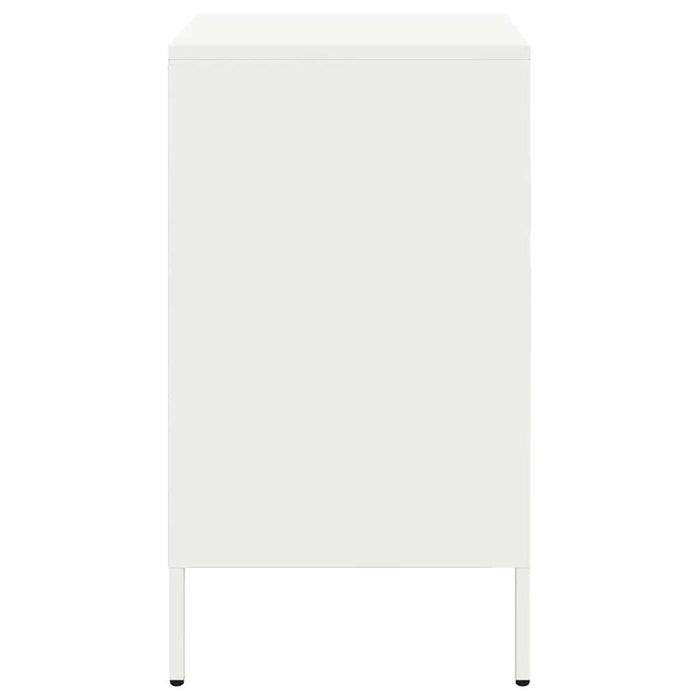 Noptiere, 2 buc., alb, 36x39x68 cm, oțel - WALTI WALTI