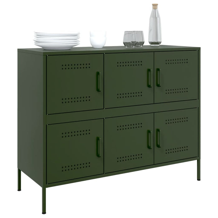Dulap, verde măsliniu, 100,5x39x79 cm, oțel WALTI