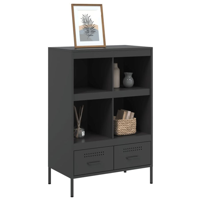 Dulap înalt, negru, 68x39x101,5 cm, oțel laminat la rece - WALTI WALTI