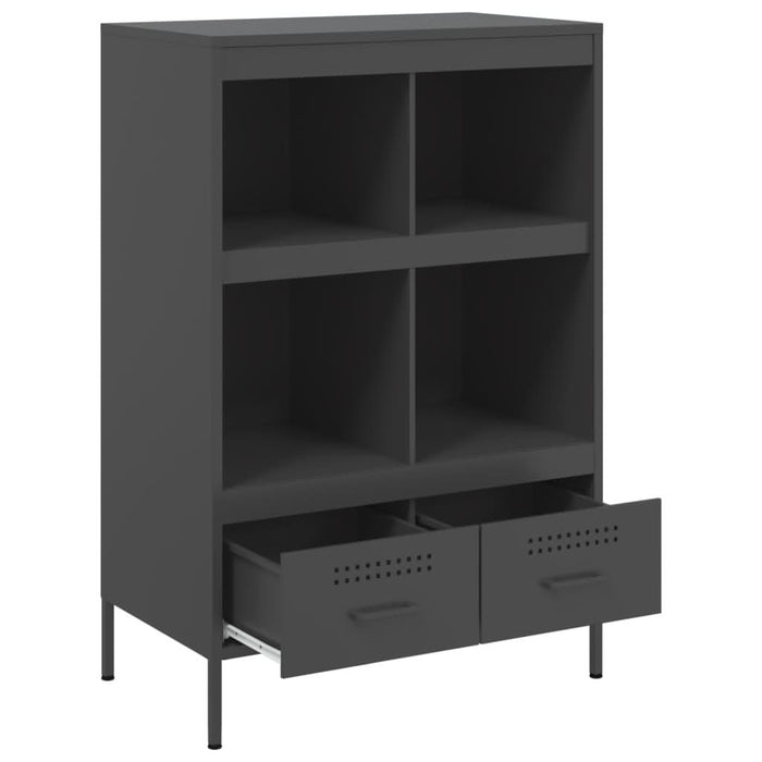 Dulap înalt, negru, 68x39x101,5 cm, oțel laminat la rece - WALTI WALTI