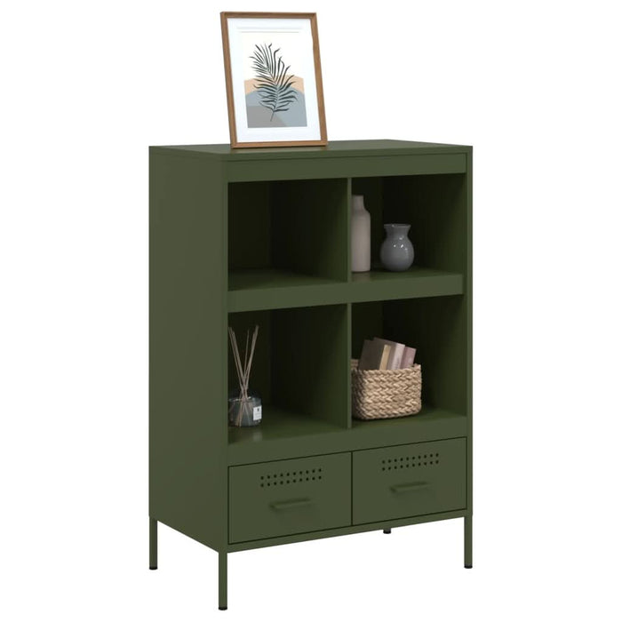 Dulap înalt, verde măsliniu, 68x39x101,5 cm, oțel laminat rece - WALTI WALTI