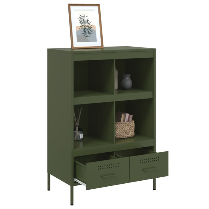 Dulap înalt, verde măsliniu, 68x39x101,5 cm, oțel laminat rece - WALTI WALTI