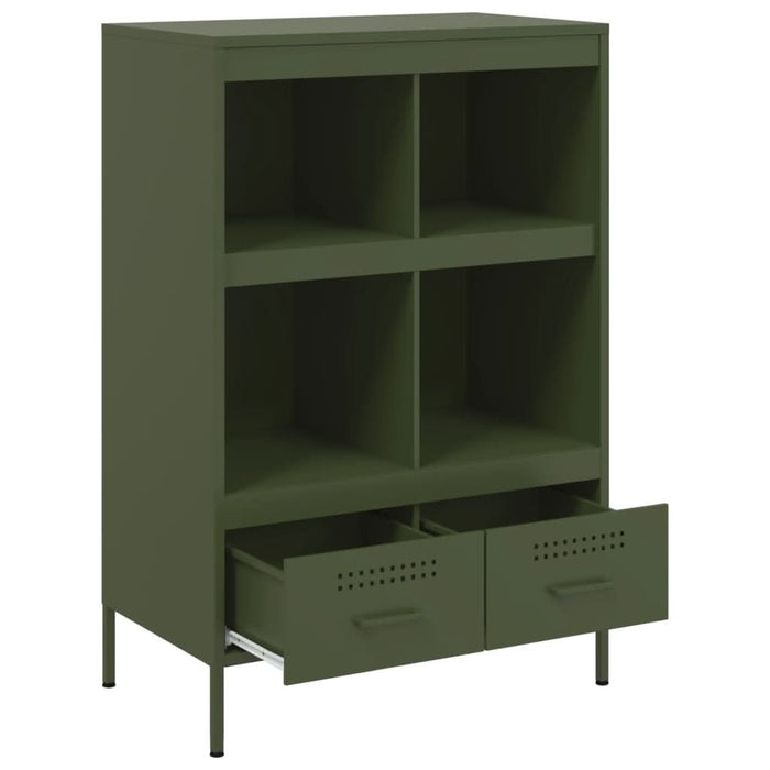 Dulap înalt, verde măsliniu, 68x39x101,5 cm, oțel laminat rece - WALTI WALTI